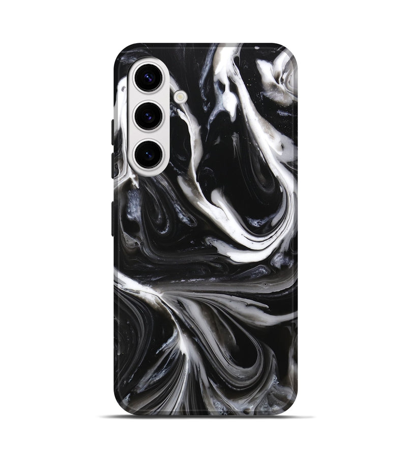 Galaxy S25 ResinArt Live Edge Phone Case - Tamatha (Black & White, 746817)