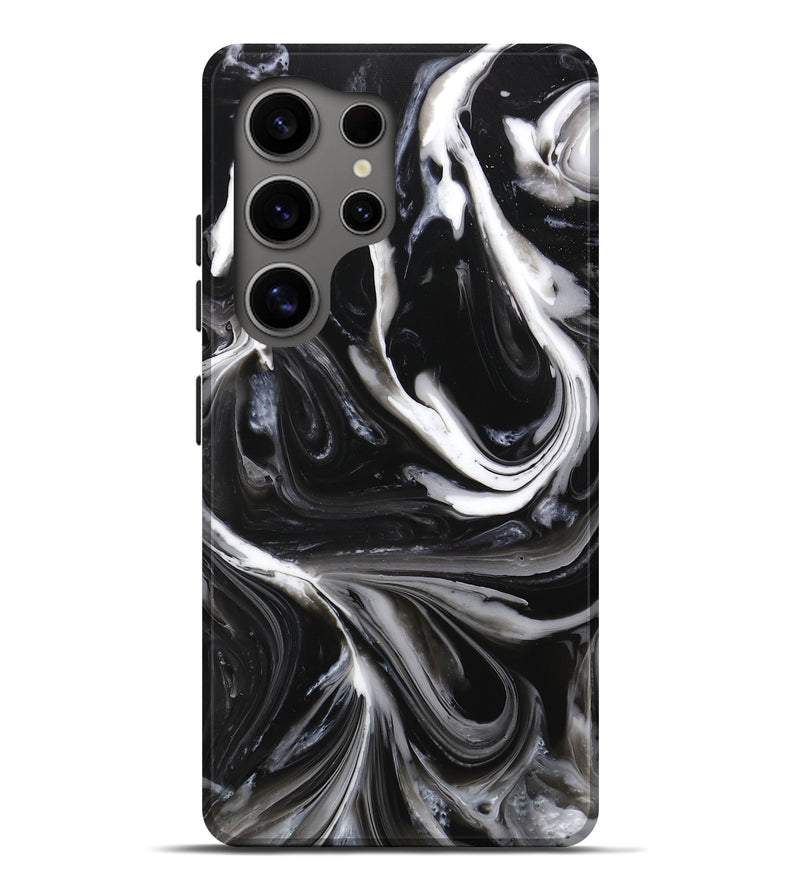 Galaxy S25 Ultra ResinArt Live Edge Phone Case - Tamatha (Black & White, 746817)