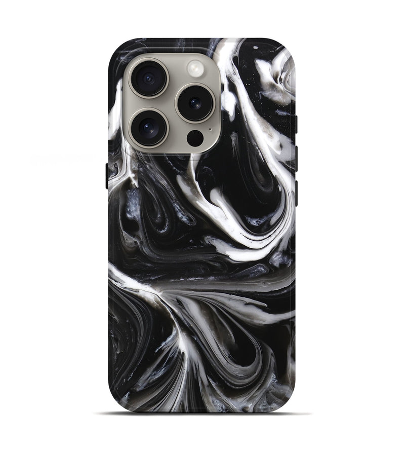 iPhone 16 Pro ResinArt Live Edge Phone Case - Tamatha (Black & White, 746817)