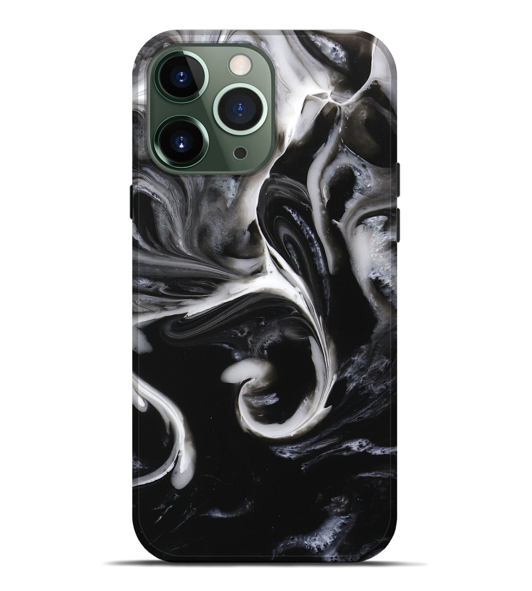 iPhone 13 Pro Max ResinArt Live Edge Phone Case - Trista (Black & White, 746818)