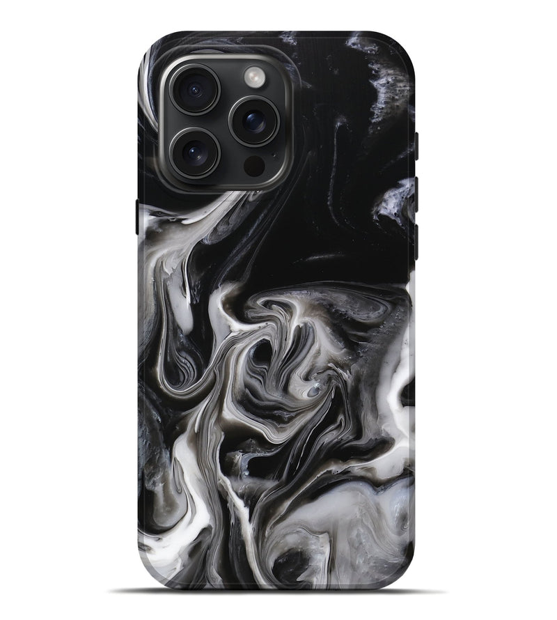 iPhone 16 Pro Max ResinArt Live Edge Phone Case - Wallace (Black & White, 746834)