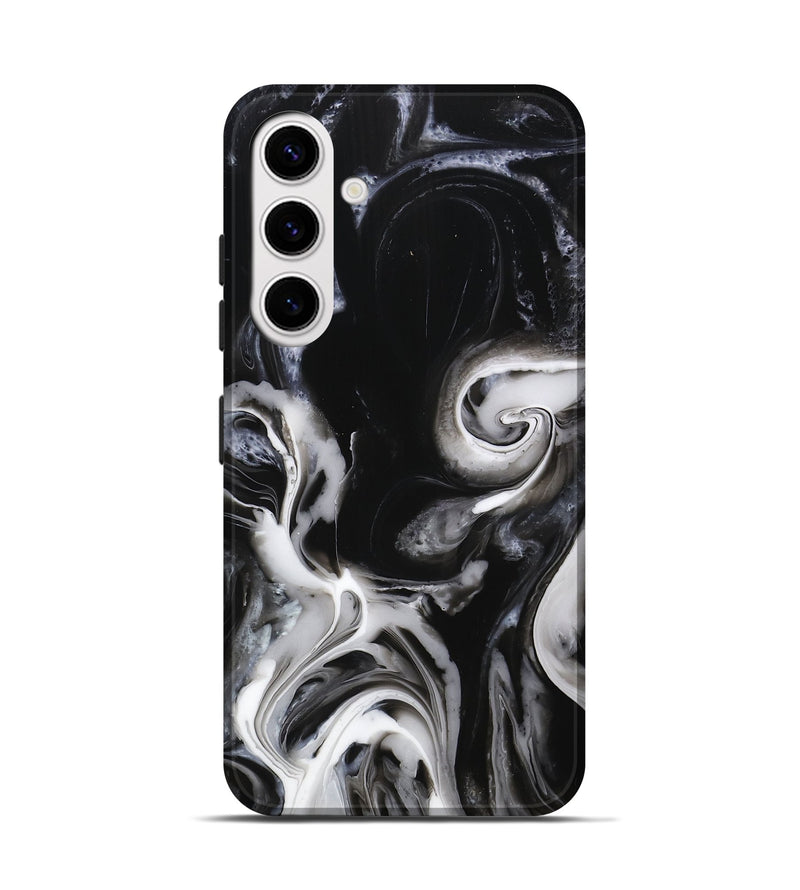 Galaxy S25 ResinArt Live Edge Phone Case - Antonio (Black & White, 746837)