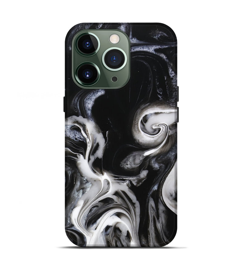 iPhone 13 Pro ResinArt Live Edge Phone Case - Antonio (Black & White, 746837)