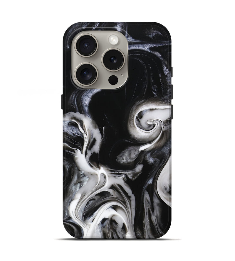 iPhone 16 Pro ResinArt Live Edge Phone Case - Antonio (Black & White, 746837)