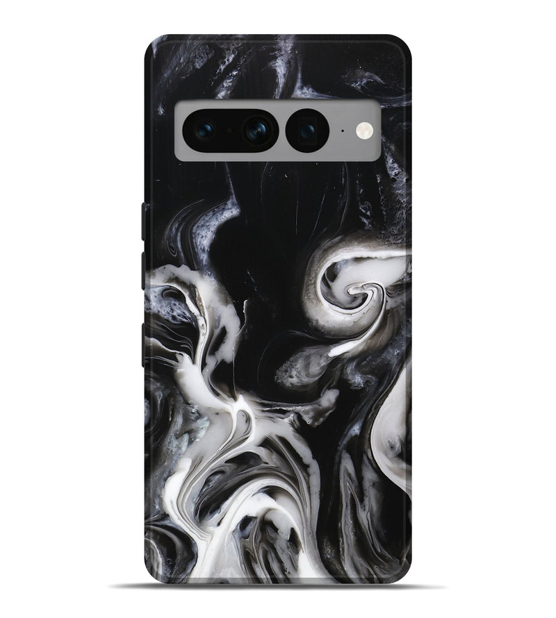 Pixel 7 Pro ResinArt Live Edge Phone Case - Antonio (Black & White, 746837)