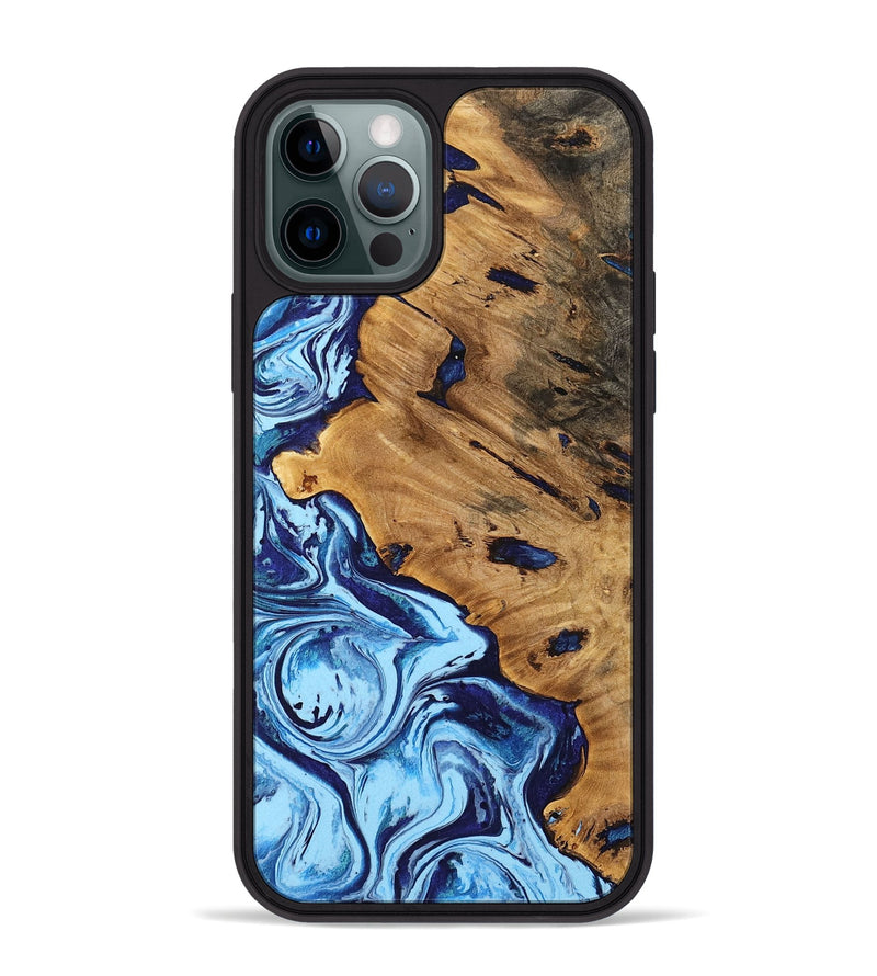 iPhone 12 Pro Max Wood Phone Case - Kaiser (Blue, 746847)