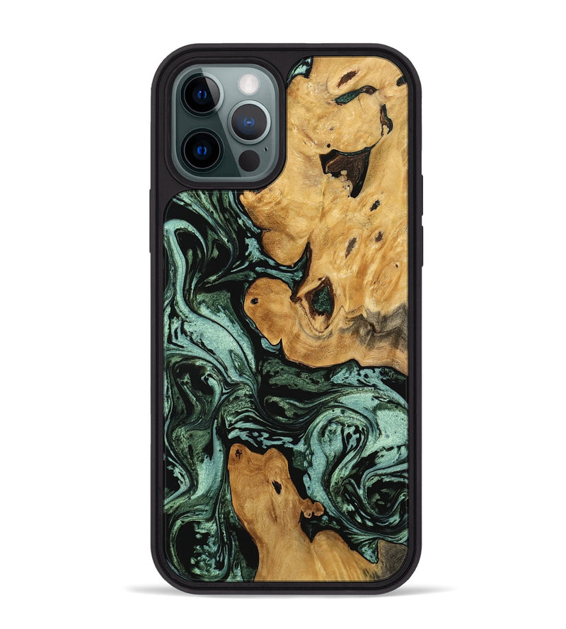 iPhone 12 Pro Max Wood Phone Case - Tiana (Green, 746855)