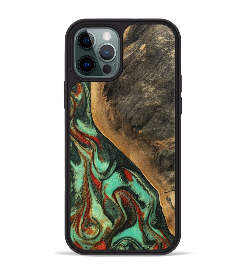 iPhone 12 Pro Max Wood Phone Case - Anna (Green, 746857)