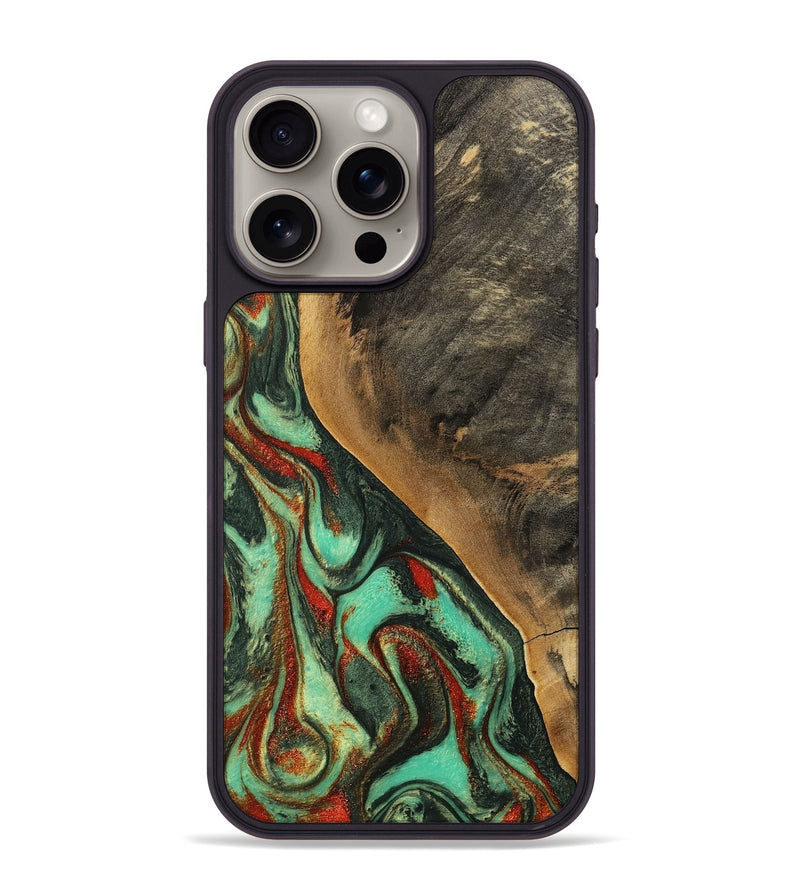 iPhone 15 Pro Max Wood Phone Case - Anna (Green, 746857)