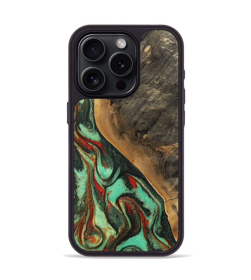 iPhone 15 Pro Wood Phone Case - Anna (Green, 746857)