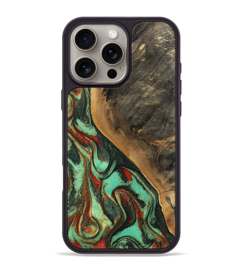 iPhone 16 Pro Max Wood Phone Case - Anna (Green, 746857)