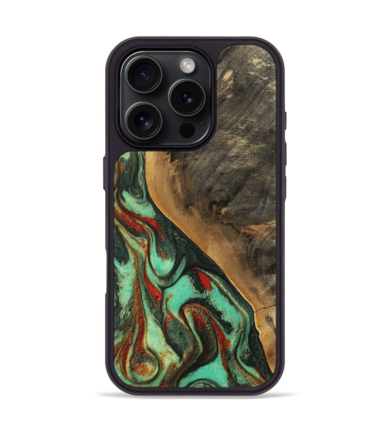 iPhone 16 Pro Wood Phone Case - Anna (Green, 746857)