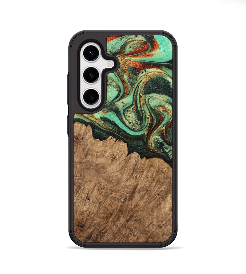 Galaxy S25 Wood Phone Case - Reanna (Green, 746858)