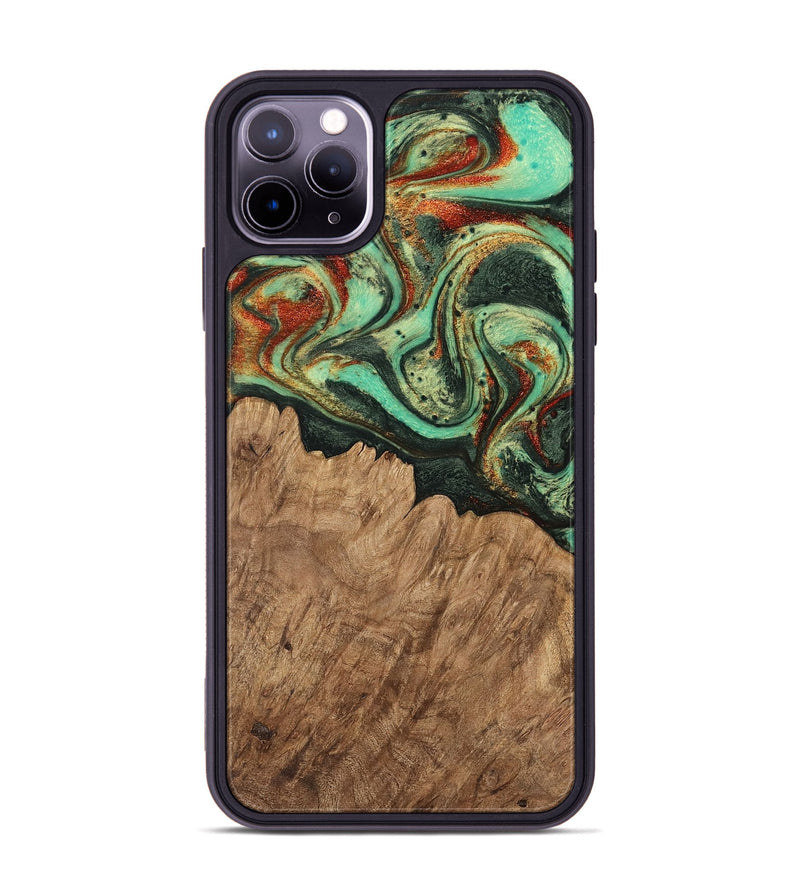 iPhone 11 Pro Max Wood Phone Case - Reanna (Green, 746858)