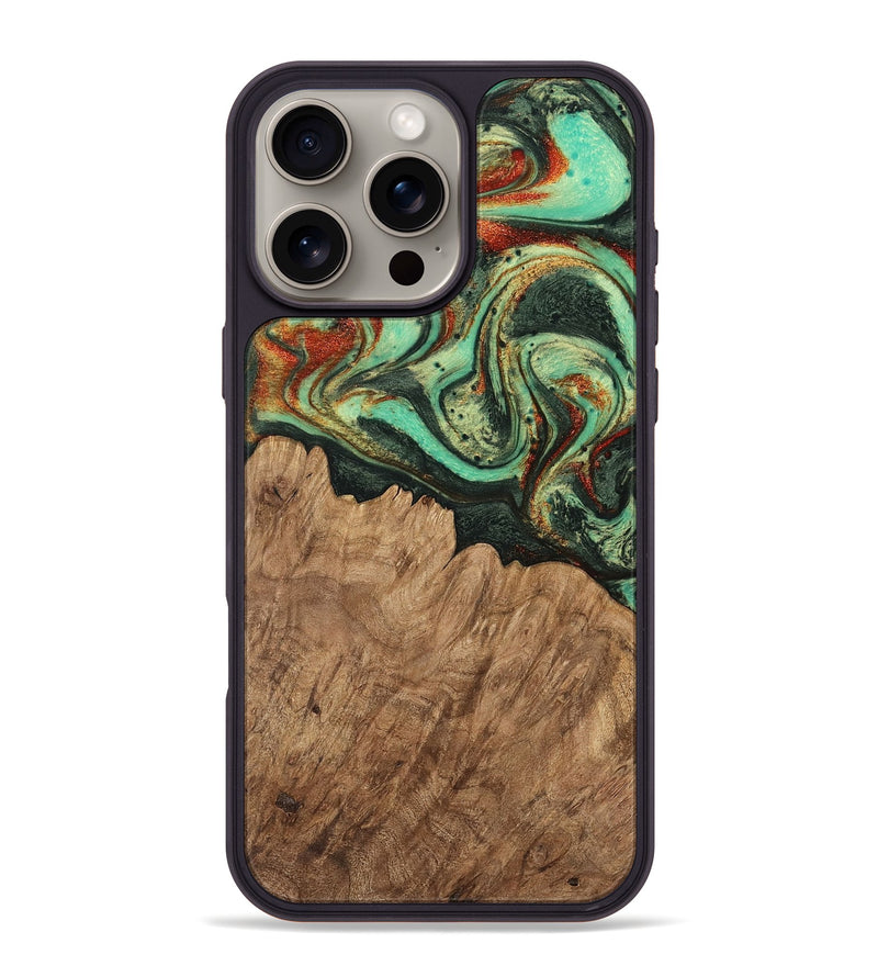 iPhone 16 Pro Max Wood Phone Case - Reanna (Green, 746858)