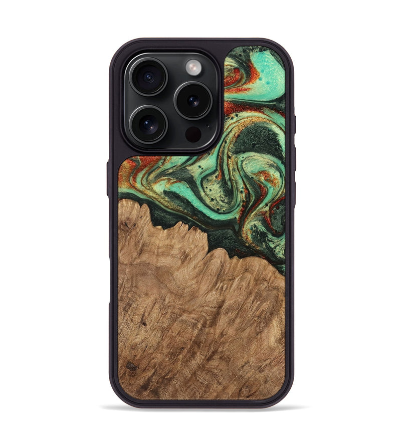 iPhone 16 Pro Wood Phone Case - Reanna (Green, 746858)