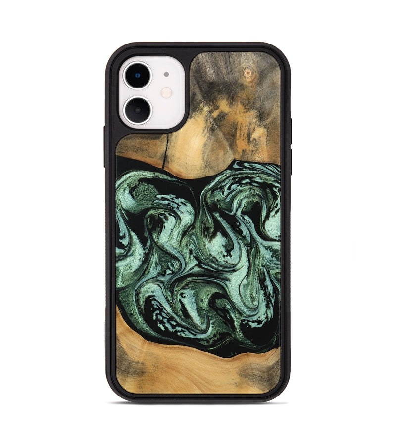 iPhone 11 Wood Phone Case - Damion (Green, 746867)