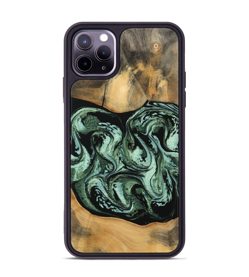 iPhone 11 Pro Max Wood Phone Case - Damion (Green, 746867)