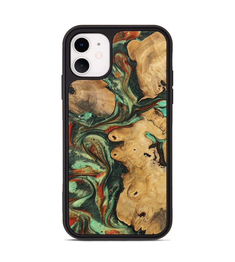 iPhone 11 Wood Phone Case - Rheta (Green, 746870)