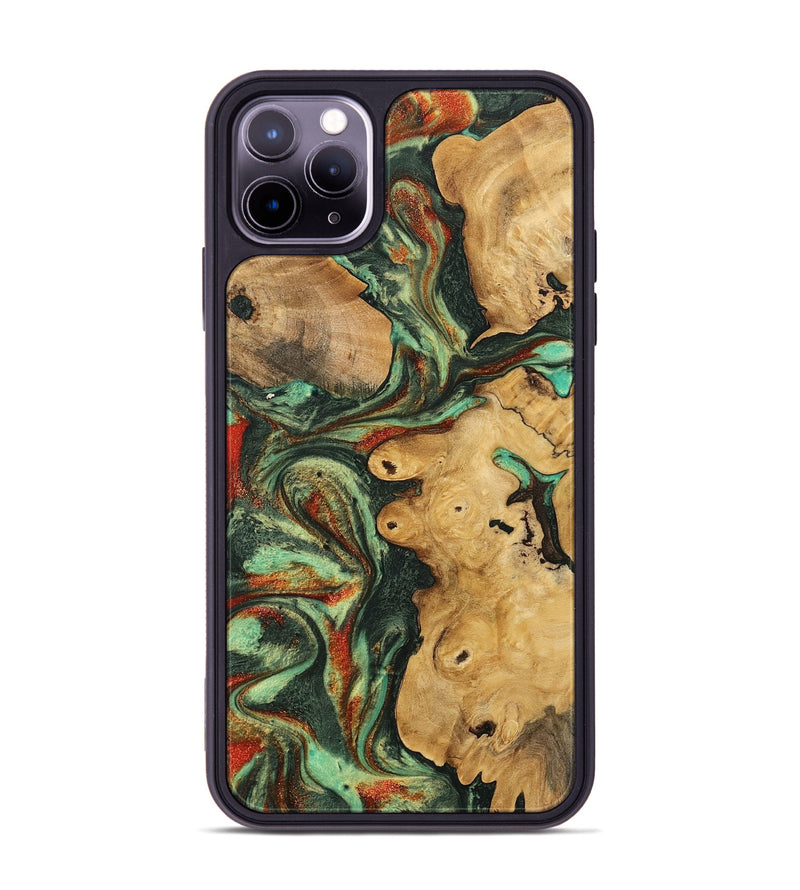 iPhone 11 Pro Max Wood Phone Case - Rheta (Green, 746870)