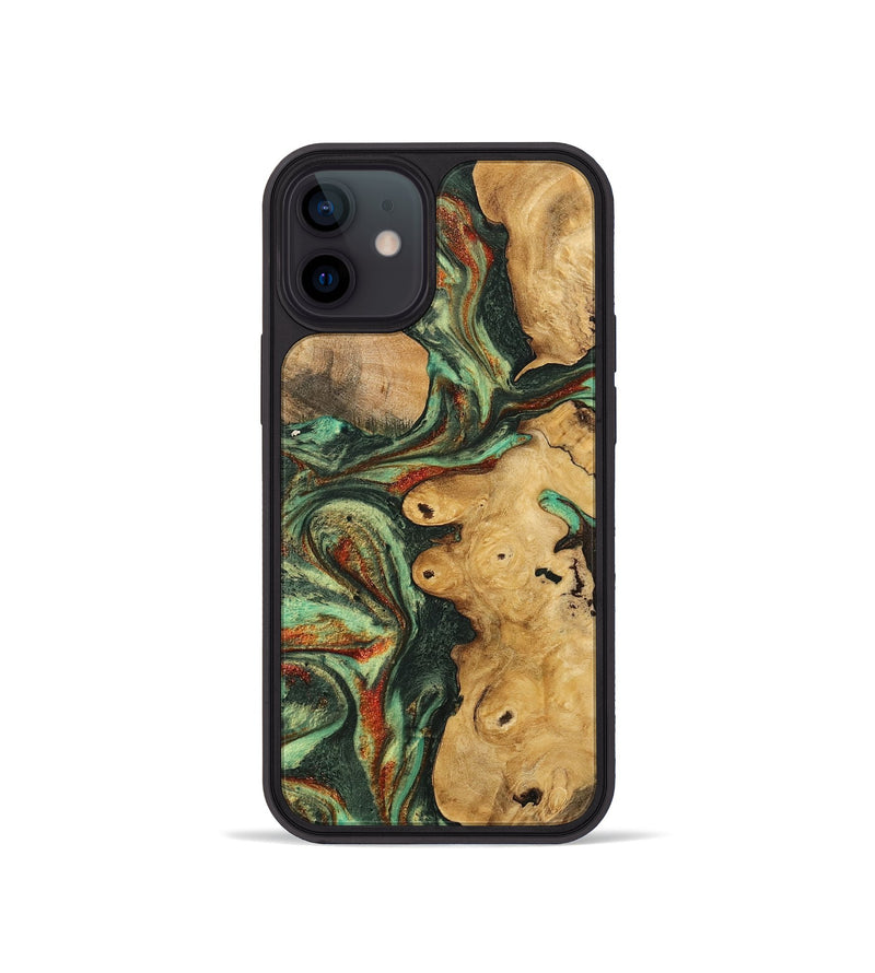 iPhone 12 mini Wood Phone Case - Rheta (Green, 746870)