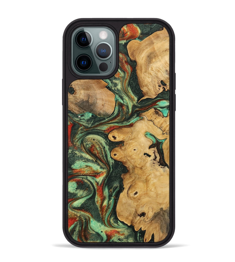 iPhone 12 Pro Max Wood Phone Case - Rheta (Green, 746870)