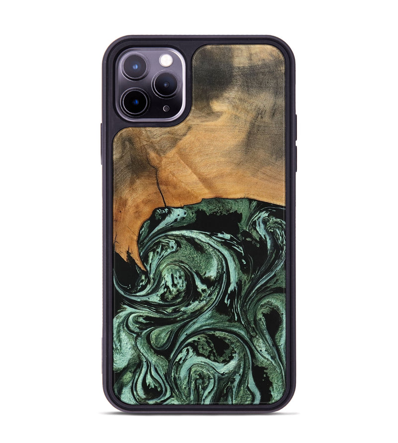 iPhone 11 Pro Max Wood Phone Case - Hobert (Green, 746892)