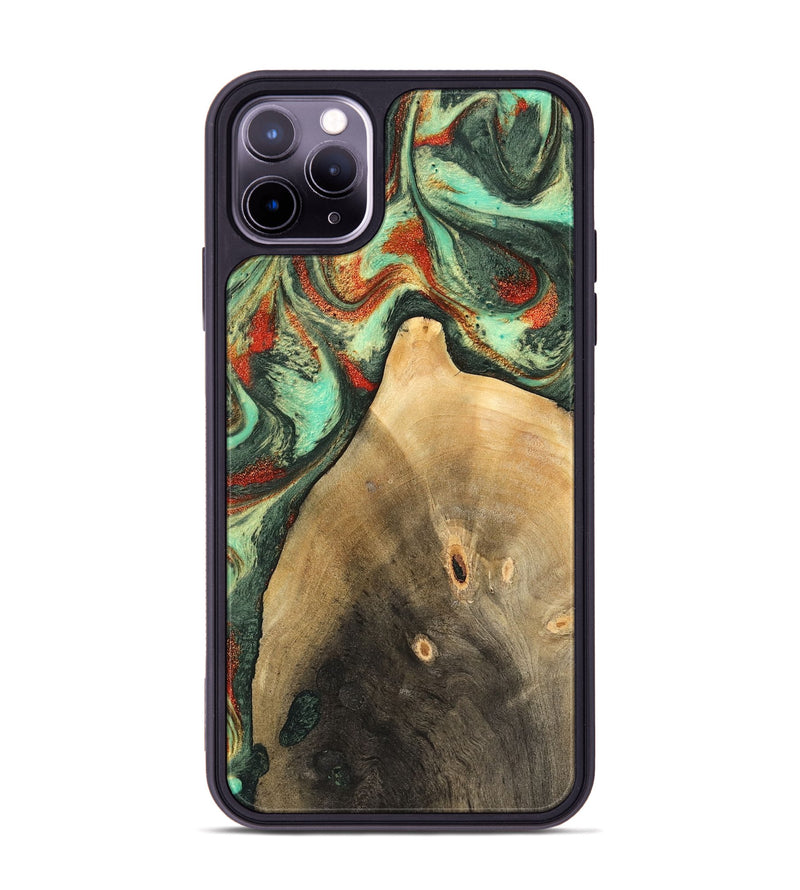 iPhone 11 Pro Max Wood Phone Case - Ares (Green, 746894)