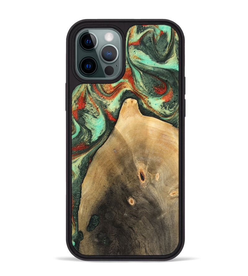 iPhone 12 Pro Max Wood Phone Case - Ares (Green, 746894)