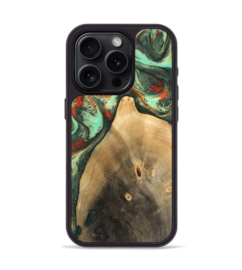 iPhone 15 Pro Wood Phone Case - Ares (Green, 746894)