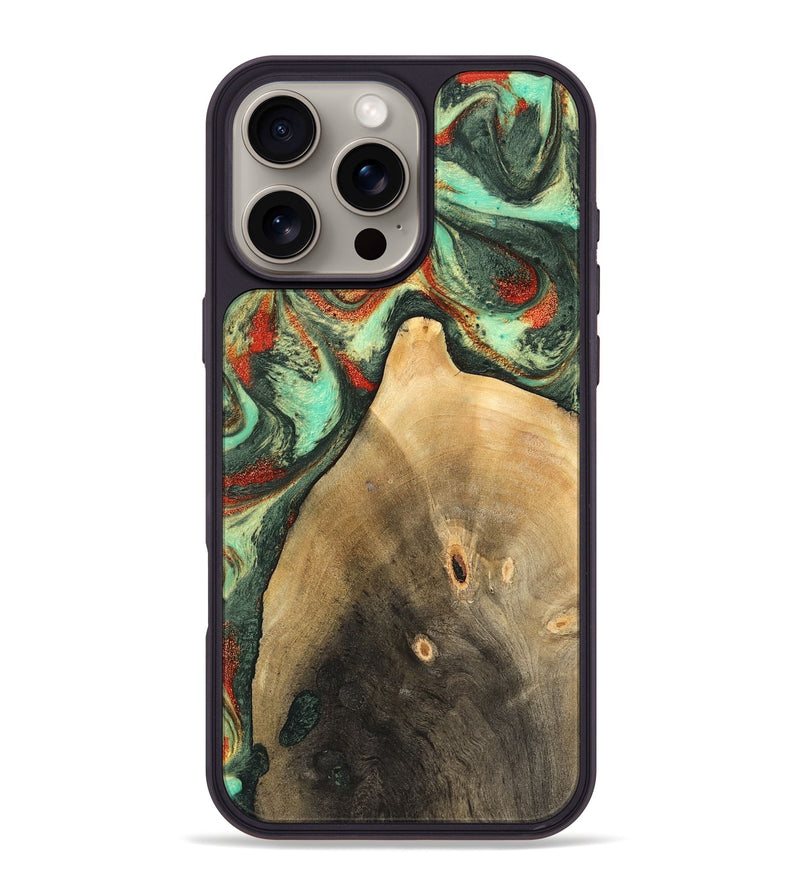 iPhone 16 Pro Max Wood Phone Case - Ares (Green, 746894)