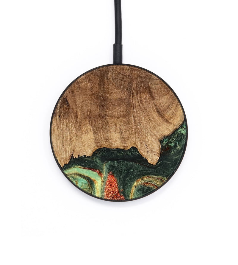 Circle Wood Wireless Charger - Taniya (Green, 746895)