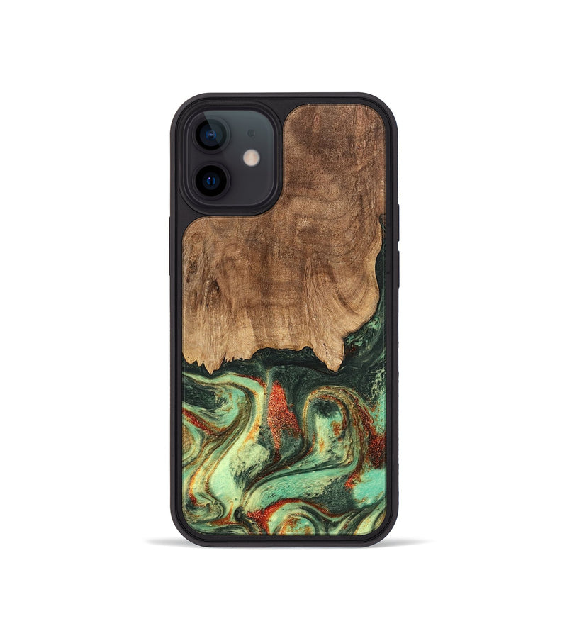 iPhone 12 mini Wood Phone Case - Taniya (Green, 746895)