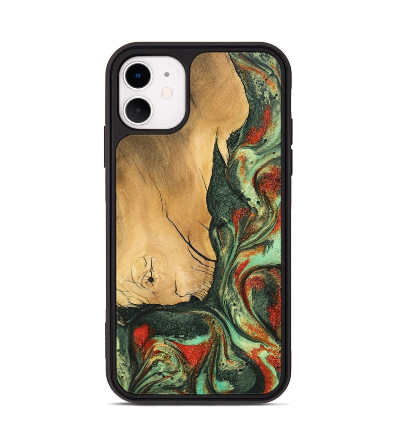 iPhone 11 Wood Phone Case - Zora (Green, 746900)