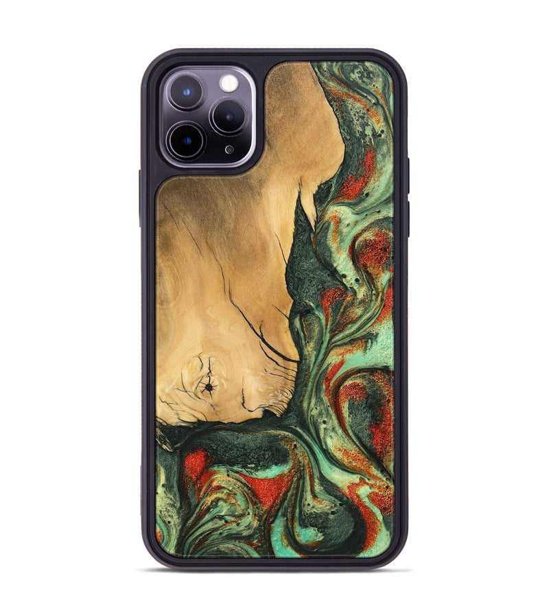 iPhone 11 Pro Max Wood Phone Case - Zora (Green, 746900)