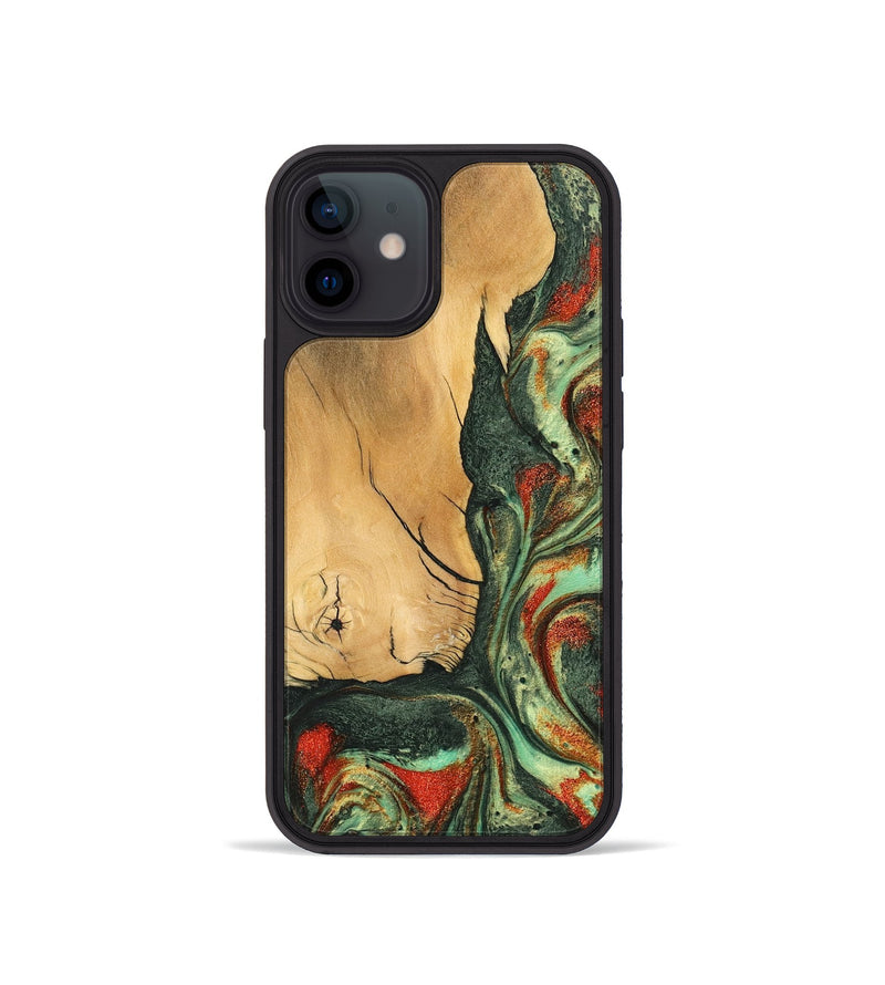 iPhone 12 mini Wood Phone Case - Zora (Green, 746900)