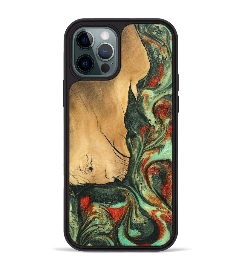 iPhone 12 Pro Max Wood Phone Case - Zora (Green, 746900)