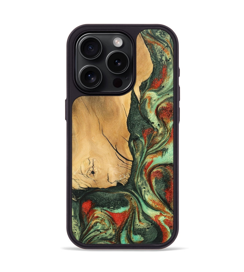 iPhone 15 Pro Wood Phone Case - Zora (Green, 746900)