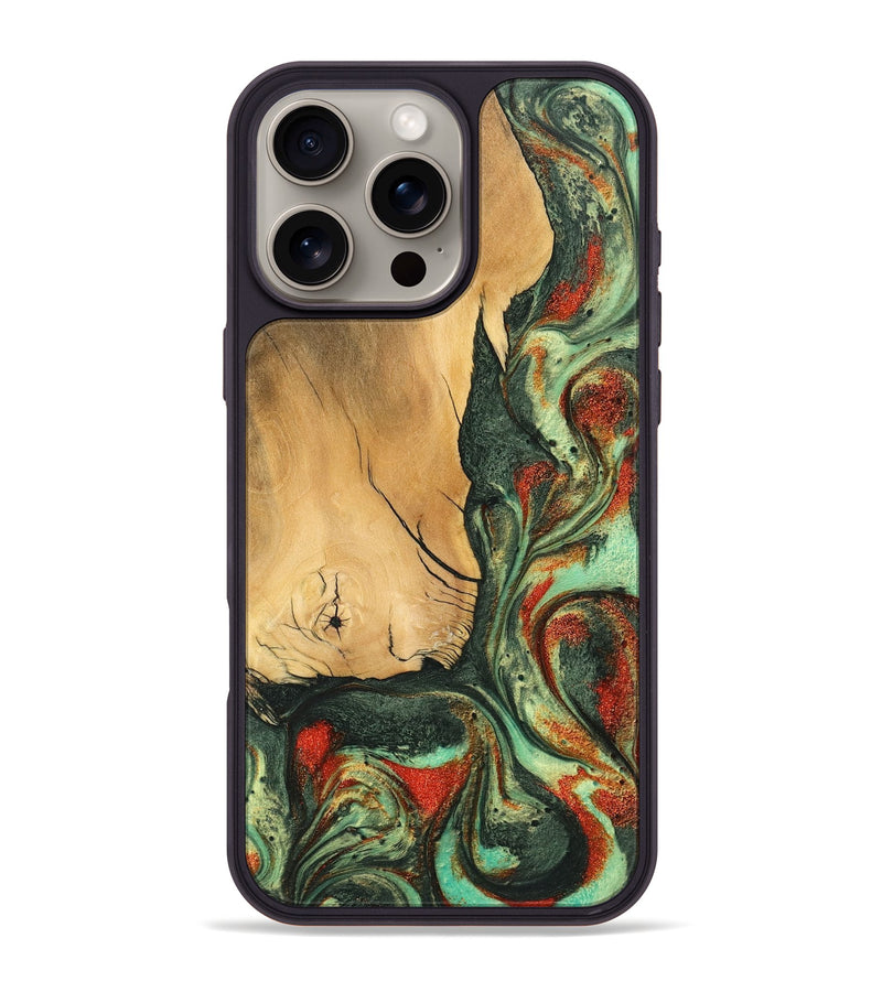 iPhone 16 Pro Max Wood Phone Case - Zora (Green, 746900)