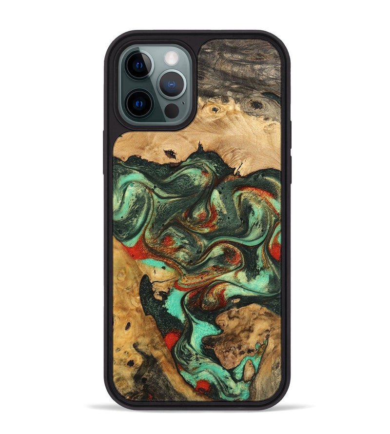 iPhone 12 Pro Max Wood Phone Case - Ingrid (Green, 746901)