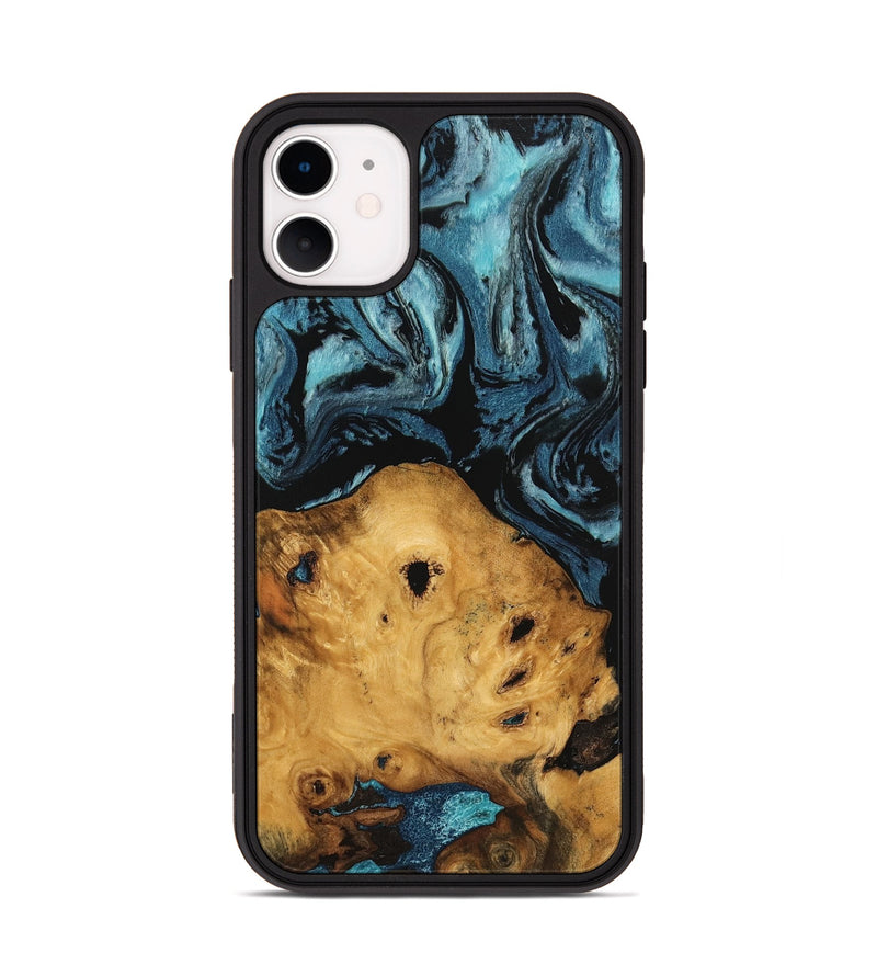 iPhone 11 Wood Phone Case - Kamron (Blue, 746938)