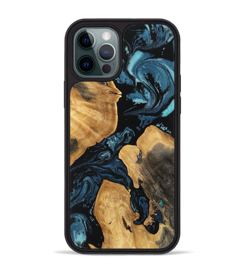 iPhone 12 Pro Max Wood Phone Case - Nannie (Blue, 746940)