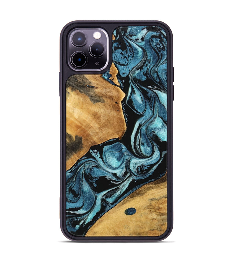 iPhone 11 Pro Max Wood Phone Case - Verona (Blue, 746944)