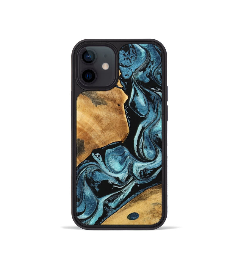 iPhone 12 mini Wood Phone Case - Verona (Blue, 746944)