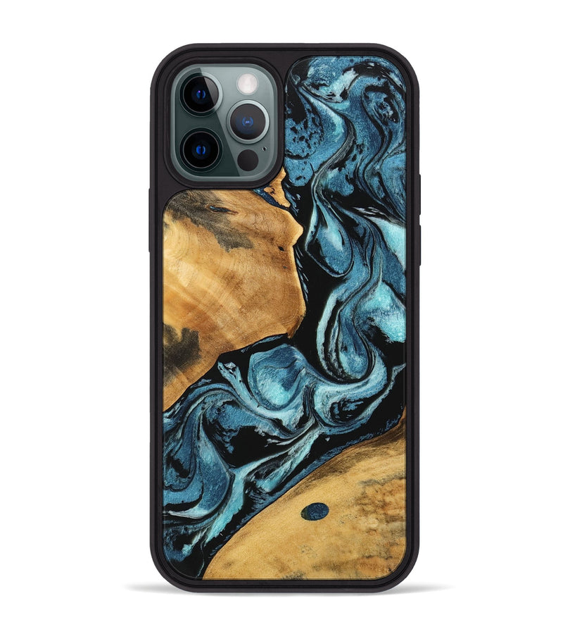 iPhone 12 Pro Max Wood Phone Case - Verona (Blue, 746944)