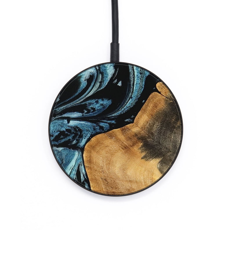 Circle Wood Wireless Charger - Cara (Blue, 746946)