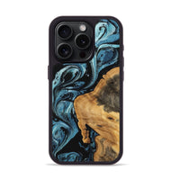 iPhone 15 Pro Wood Phone Case - Cara (Blue, 746946)