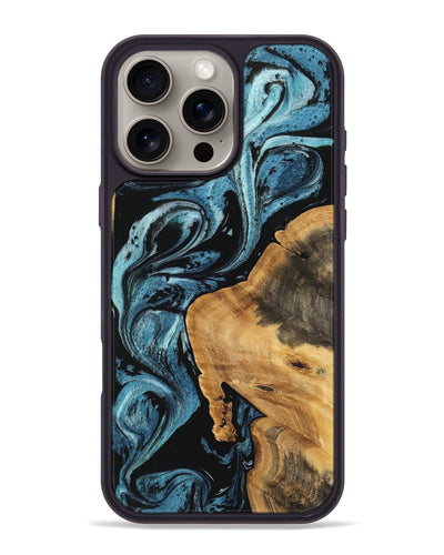 iPhone 16 Pro Max Wood Phone Case - Cara (Blue, 746946)