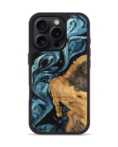 iPhone 16 Pro Wood Phone Case - Cara (Blue, 746946)