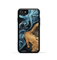 iPhone SE Wood Phone Case - Cara (Blue, 746946)